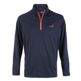 Woodworm Golf Mens 1/4 Zip Pullover/Sweater/Jumper Navy Blue/Red 3XL